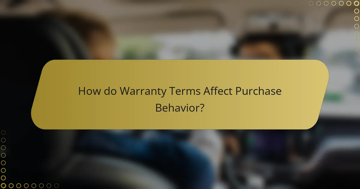 How do Warranty Terms Affect Purchase Behavior?