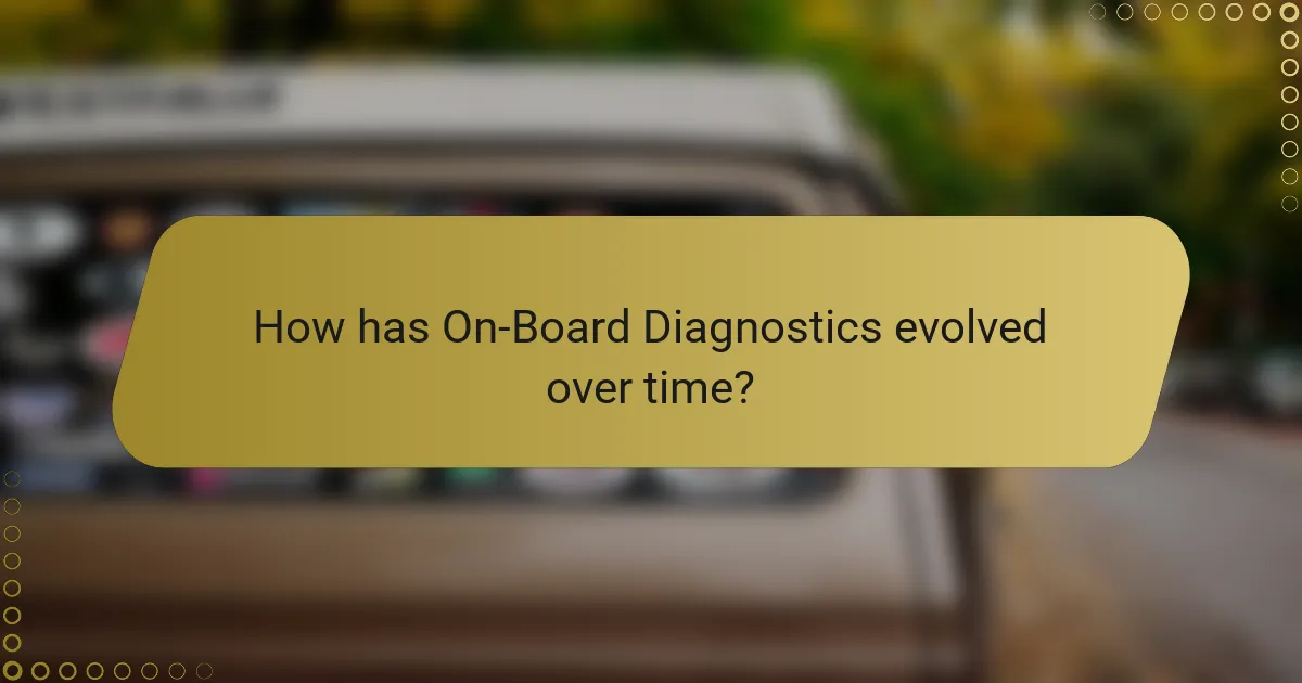 How has On-Board Diagnostics evolved over time?