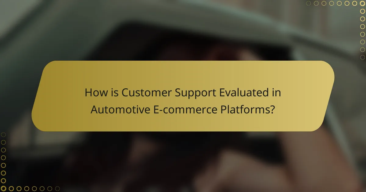 How is Customer Support Evaluated in Automotive E-commerce Platforms?