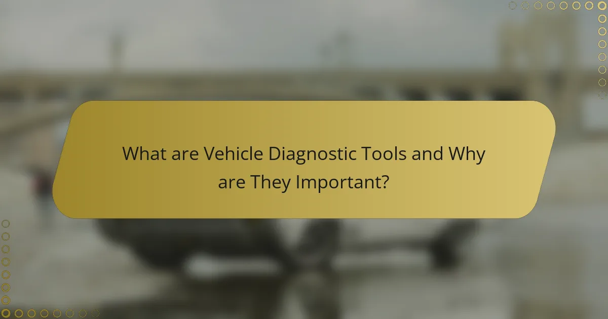 What are Vehicle Diagnostic Tools and Why are They Important?